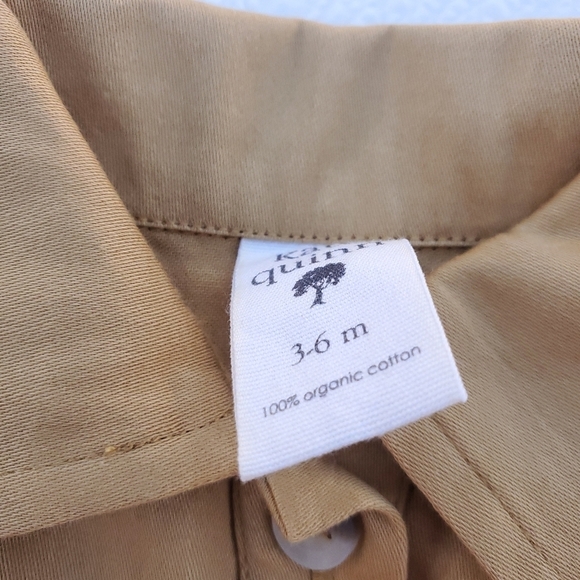 NWT Kate Quinn Organics Military Shirt Button Fennel Baby Boys 3-6 Months - Picture 3 of 4